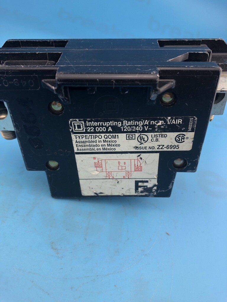 Square D QOM100VH 2 Pole 100 Amp Circuit Breaker Type QOM1 120/240VAC