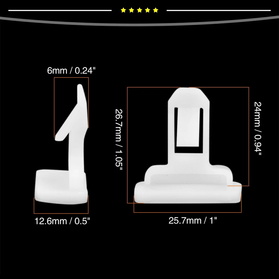 Peça de 25 clipes de spoiler traseiro dianteiro branco retentor adequado para Toyota Camry 12-15 - Imagem 2 de 4