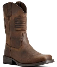 BEST SELLER Ariat Men's Rambler Patriot Western Boots, Distressed Brown