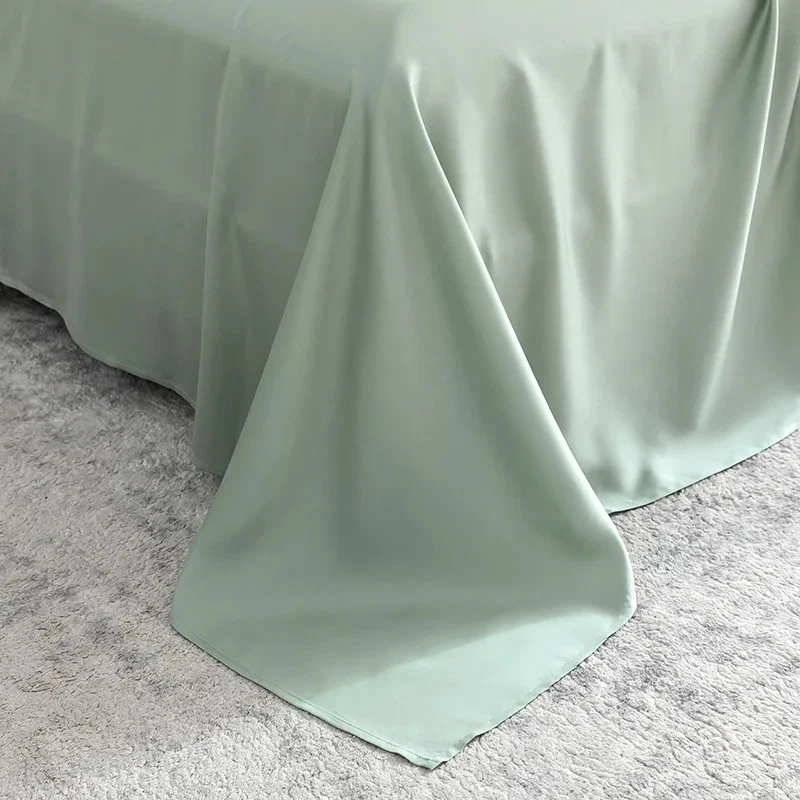 Sábana plana 100 % bambú 1 pieza sábana suave de lujo sedosa (es necesario comprar funda de almohada) Foto 3 de 4