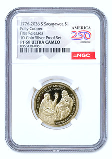 2026 $1 Sacagawea Polly Cooper Proof NGC PF69 UCAM America250