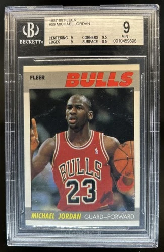 1987-88 Fleer Michael Jordan #59 Bulls BGS 9