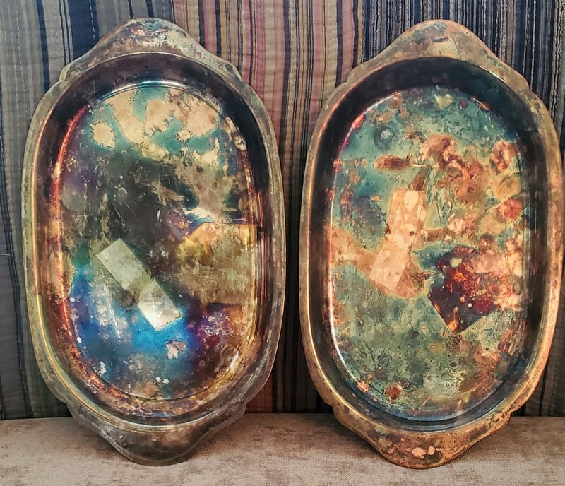 Reed & Barton 965 Vintage 10" X 6" Trays - Qty. 2