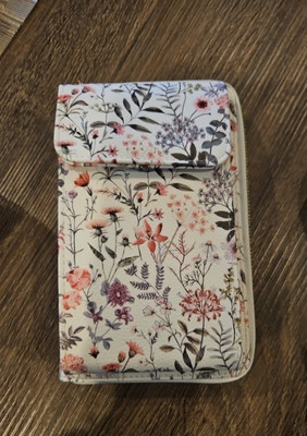 Crossbody Wallet Phone Mini Purse with Long Strap Floral Unbranded NEW