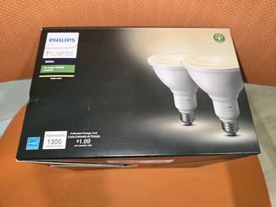 Philips Hue 100-Watt Equi. LED PAR38 Reflector Smart Waterproof Soft White 2pack