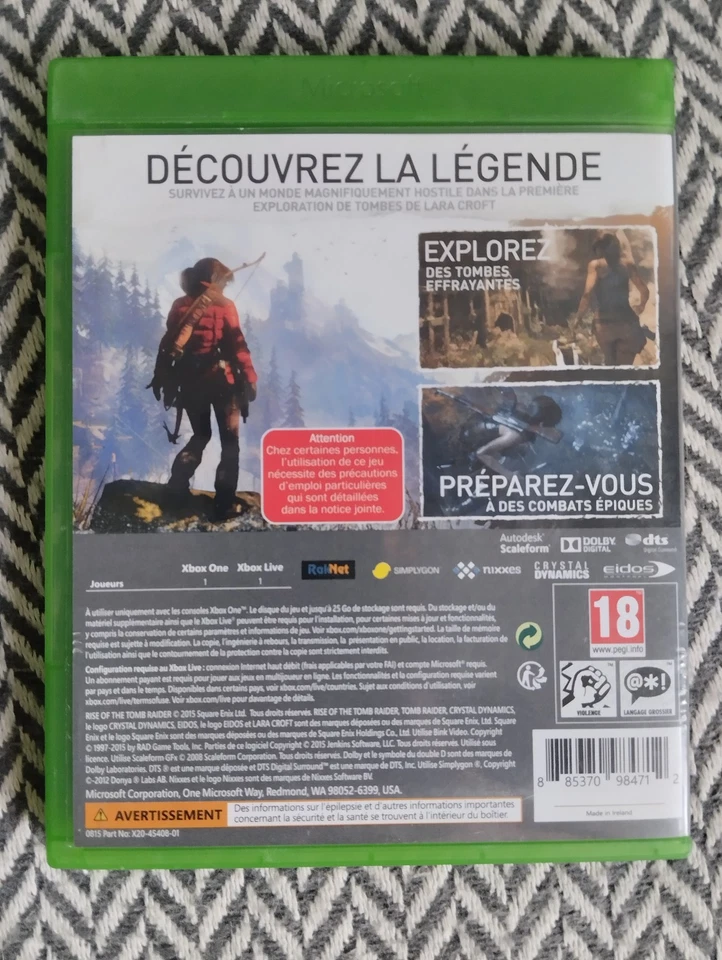 RISE OF THE TOMB RAIDER + STEELBOOK XBOX ONE TBE PAL, photo 2 sur 3