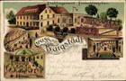 Litho Burgstädt in Sachsen, Etablissement Feldschlösschen,... - 10895774