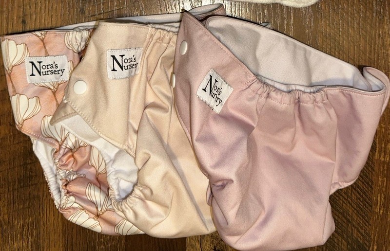 Nora's Nursery Reusable Cloth Diapers with Pocket Set of 3