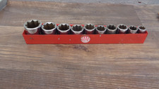 Mac Tools 12 Drive Sae 8-point Socket Set Wmetal Rack 716 - 1