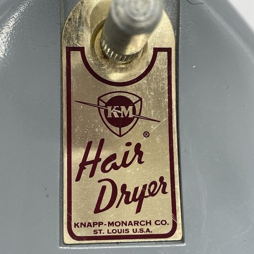 Vintage K-M #11-503A 275W Chrome Hair Dryer w/ Stand Heat & Cool Tested Working - Picture 11 of 15