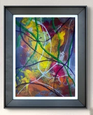 Original Art "Choices" 9x12 Canvas Expressionism Abstract Design Home Art