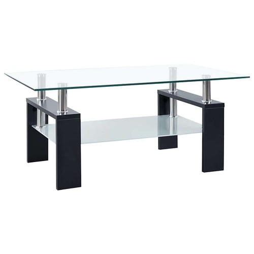 Coffee Table End Table Sofa Table Living Room Furniture Tempered Glass vidaXL - Picture 2 of 15