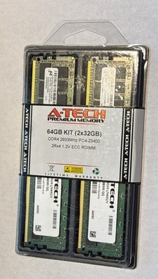 A-Tech 64GB 2x 32GB PC4-23400 Laptop SODIMM DDR4 2933 Non-ECC 288-Pin Memory RAM