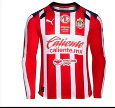 Chivas 2025/26 Home Red Jersey  S.M.L.XL.2XL LONG SLEEVE