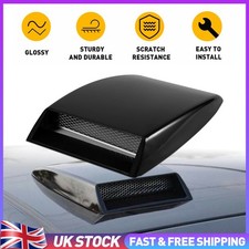 Universal Gloss Black Car Bonnet Hood Air Flow Intake Scoop Vent Decor Covers Uk