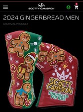 NEW! 🎄 Scotty Cameron 2024 Christmas Gingerbread Men Blade Headcover