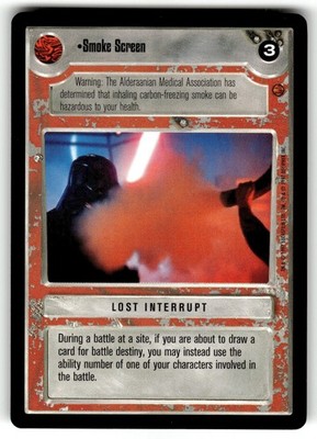 1997 Star Wars CCG: Cloud City Limited Card - R Smoke Screen