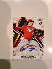2026 Topps Series 1 ZACH MAXWELL On-Card AUTO Reds 102 MPH Heat #BSA-ZAM