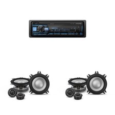 Alpine UTE-73BT Mech-less Digital Bluetooth Media Receiver with 2 Pairs Alpin...