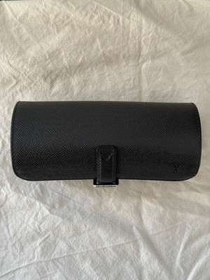 LOUIS VUITTON Ardoise Taiga Leather 3 Watch Case