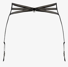 Savage X Fenty Strappy Hour Garter Belt Black Caviar Size 1X NWT