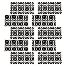 10 Sheets Storage Box Classification Stickers Coding Label Number