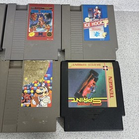 Lotto giochi Nintendo NES Entertainment System Dr. Mario Hockey Sprint Tag Team vintage