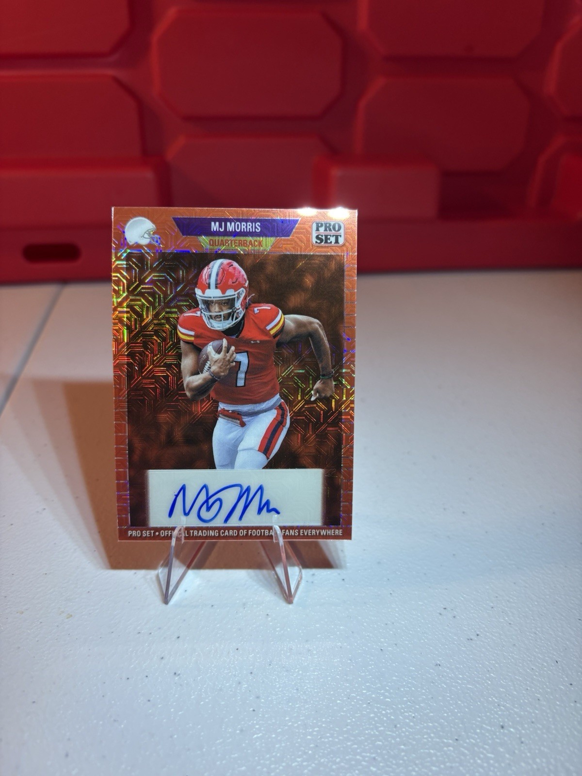 MJ MORRIS 2024 Leaf Collective Pro Set Orange Mojo Football RC Rookie Auto /20
