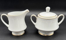 Noritake Parisian Lace Creamer & Sugar with Lid