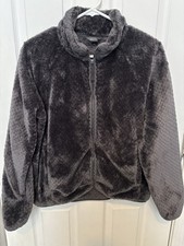 Eddie Bauer Women s Fleece Full Zip Gray Jacket Size L