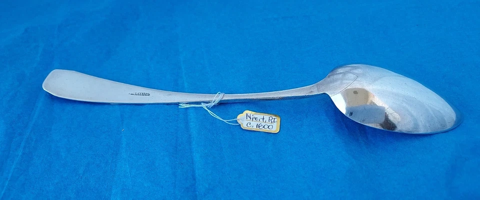 Fin del ataúd - Moneda del período de la República Temprana cucharada de plata: c. 1800 por I. A. Shaw Foto 3 de 4