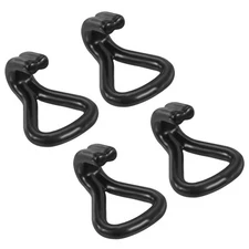 4 x Double J Strap Hook 25mm High Load Plastic Coating for Truck Trailer
