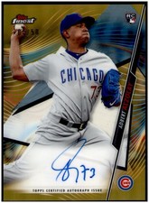 Adbert Alzolay 2020 Topps Finest Gold Refractor Auto Rookie Card /50 RC