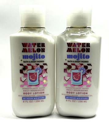 NEW 2 BATH & BODY WORKS WATERMELON MOJITO BODY LOTION 24 HR MOISTURE 8 FL OZ