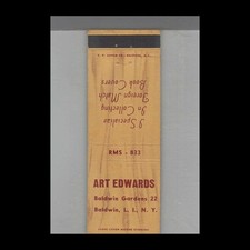 Matchbook Cover Art Edwards Baldwin Long Island, NY