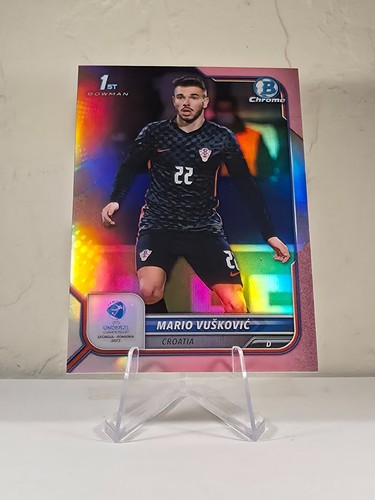 2022-23 Bowman Chrome Road to UEFA U21 Championship #86 Mario Vuskovic Pink /150