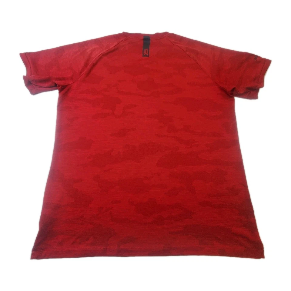 Polo Nike Tiger Woods para hombre talla grande rojo manga corta adulto ropa deportiva elástica Foto 2 de 4