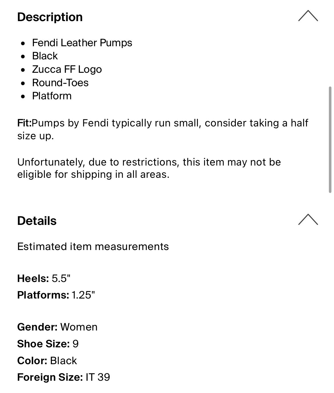 Fendi Authentic Solid Black Leather High Heel Pum… - image 6