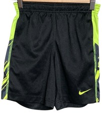Boy  s Nike DriFit Black  Neon Yellow Pull On Athletic Shorts - Size 6