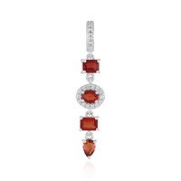Cavill Rubin AnhäNger 925 Sterling Silber Platin 0,945Ct Damen Schmuck