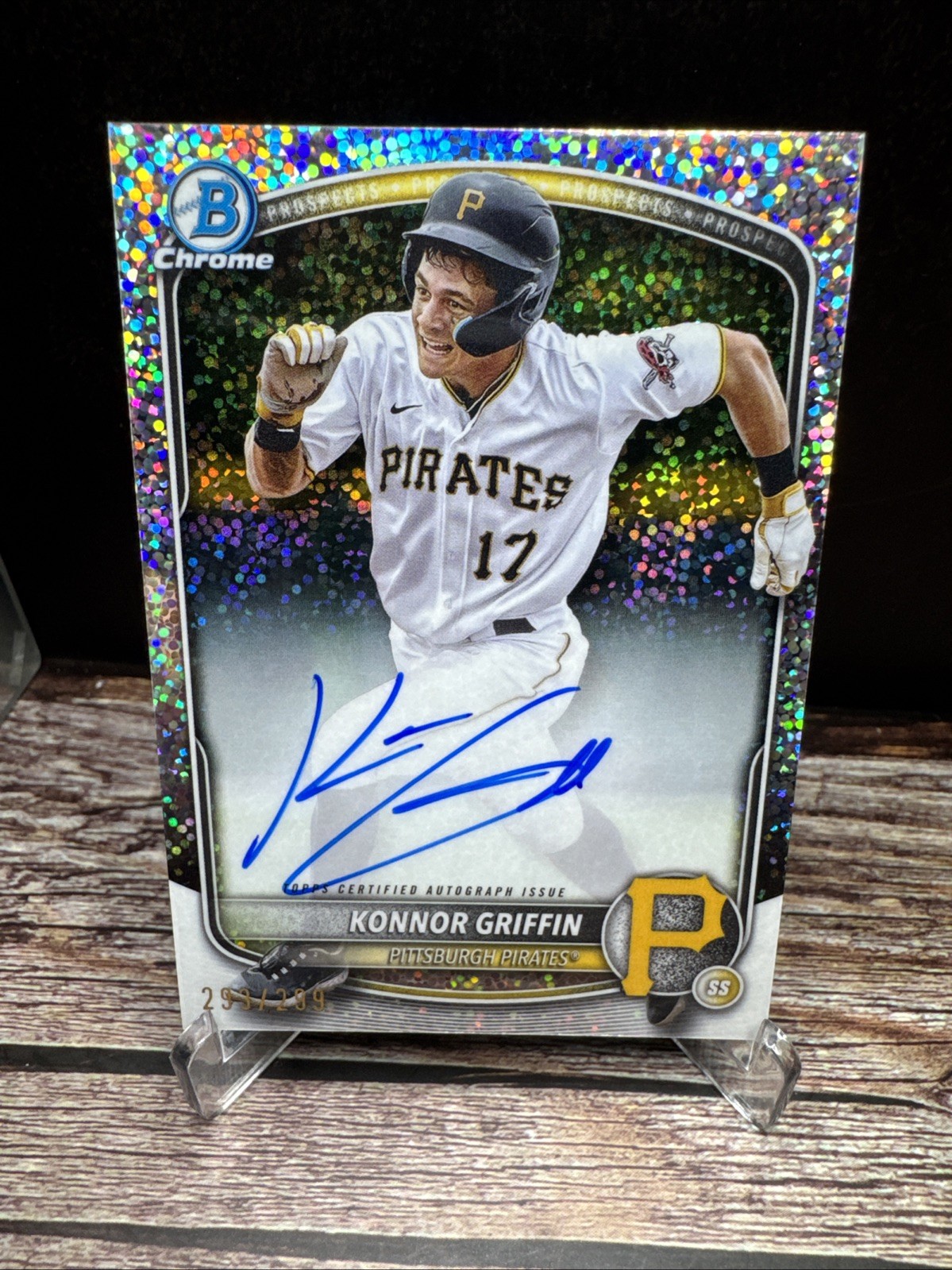 2025 Bowman Konnor Griffin Chrome Prospect Speckle Refractor Auto /299 #CPA-KG