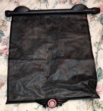 Munchkin Brica Sun Safety Car Window Roller Shade, Suction,Hot Heat Alert, Black