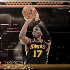 Topps Chrome 2025-26 Onyeka Okongwu Hawks #66 ORANGE Refractor Basketball Card