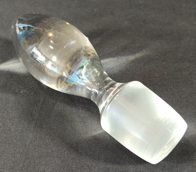 Vintage Crystal Glass Bottle Stopper Decanter Tapered Seal 17.5 mm to