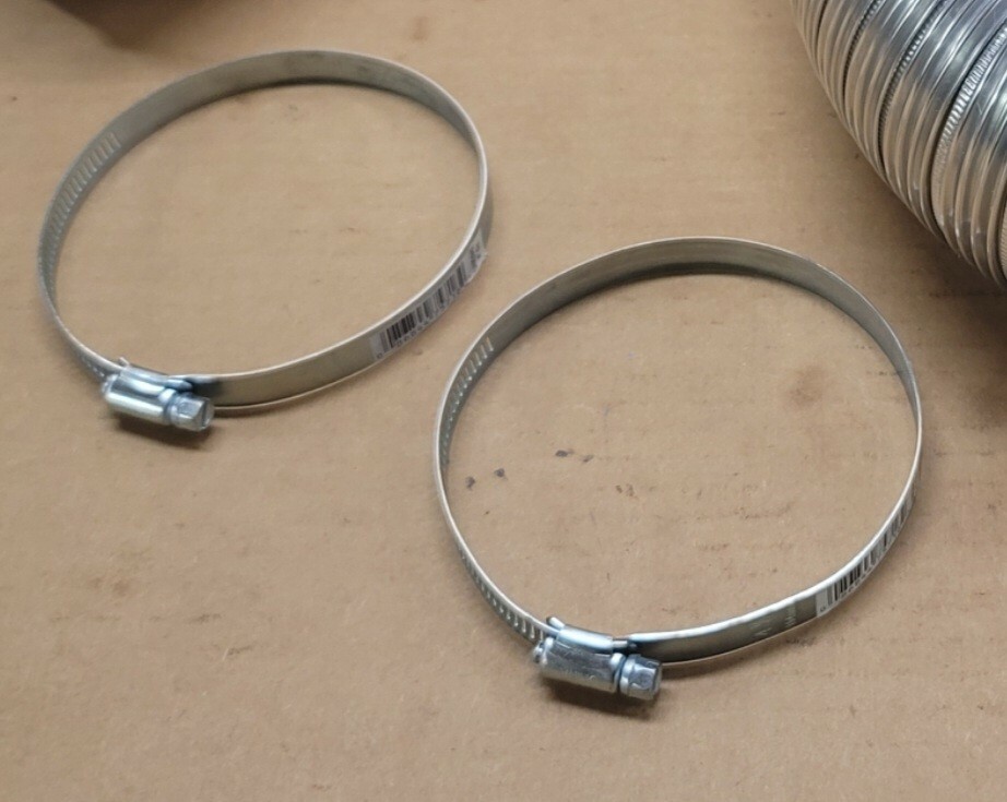 BathKitchen 3"x8' semi rigid flexible duct dryer vent hose 328922 with