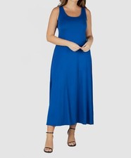 24seven Comfort Apparel Womens Blue Scoop Neck Sleeveless Dress Plus Size 2X