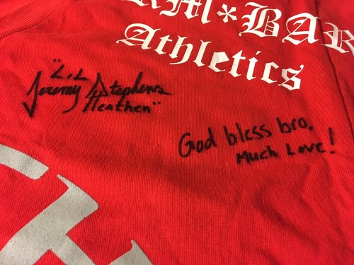 Jeremy Stephens Signed Auto Fight Worn Walkout Shirt UFC Won KO Bonus Event Used - 第 3/3 張圖片
