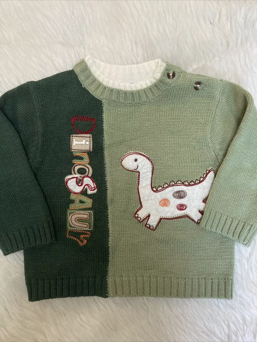 Green dinosaur sweater sale