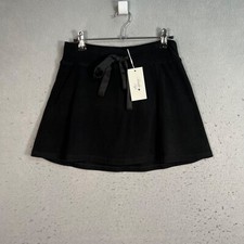 Nuovo con etichetta! Amelie Teje minigonna con fiocco cravatta in vita donna taglia media nera