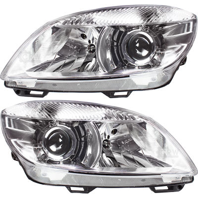 Halogen Scheinwerfer Set für Skoda FABIA (54) Bj. 04/10- H7/H7 mit Motor